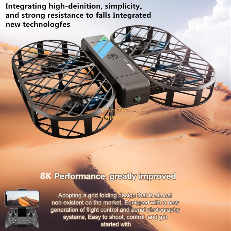 Brushed Drone Motor - 8K HD Camera 360° Protection Optical