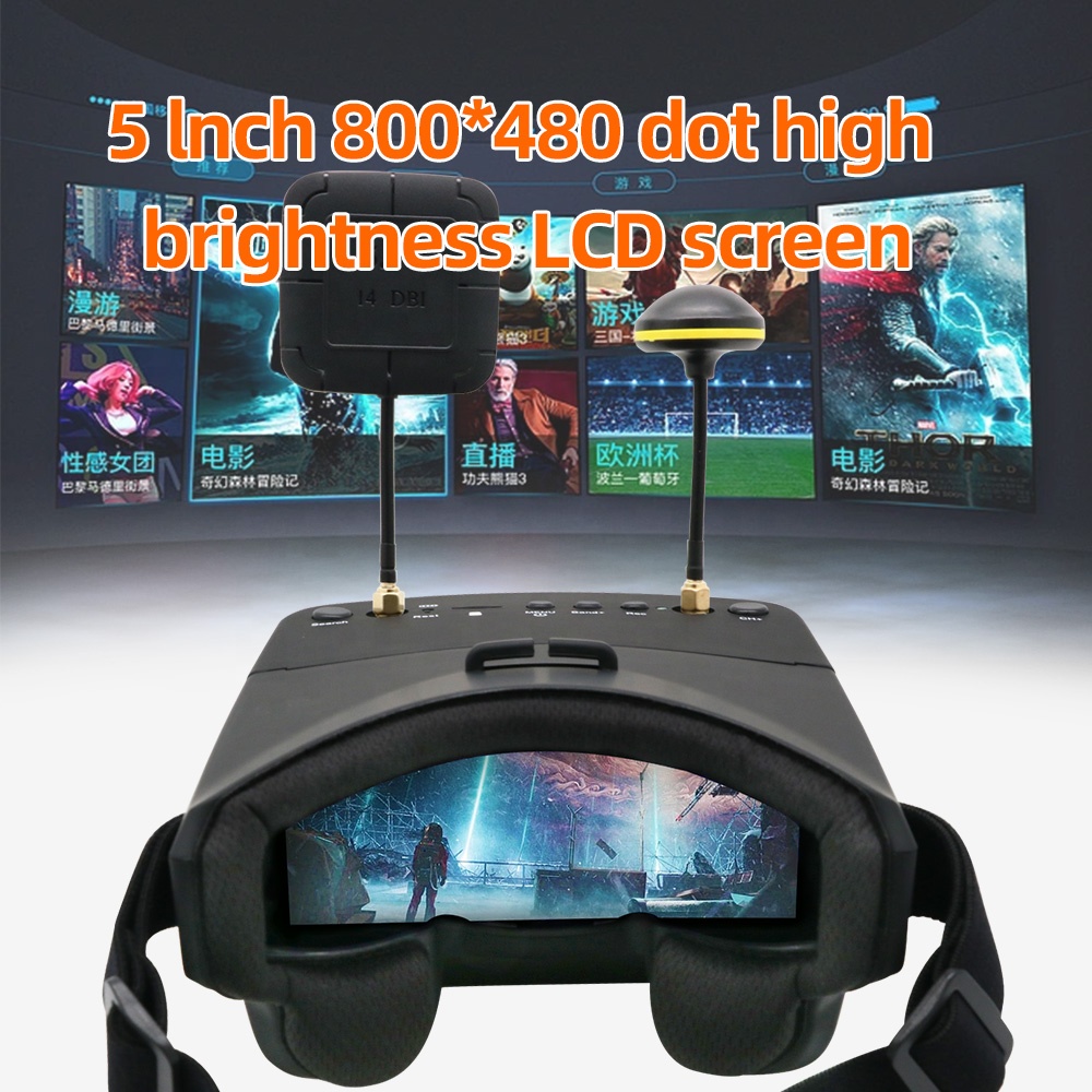 EV800D 5.8G 40CH 5 Inch 800*48 - Goggles Fpv recension och pris