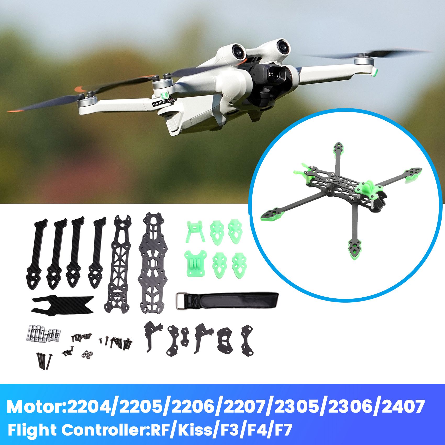 YSUN-MARK4-HD Mark 4 HD 5Inch  - Carbon Fiber Drone Frame recension och pris