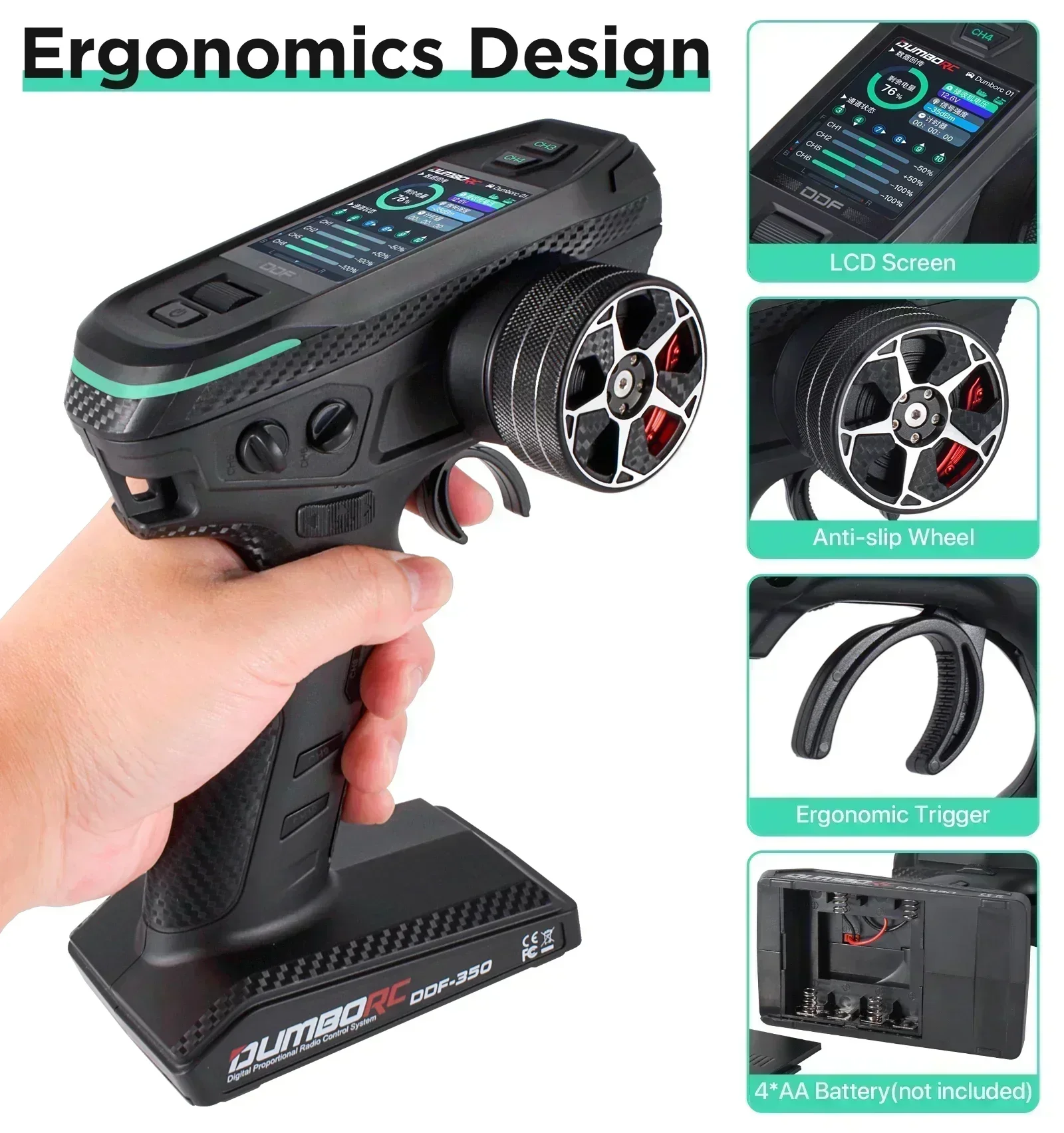 DUMBORC 10CH DDF-350 RC Remote - Radio Transmitter 2.4Ghz recension och pris