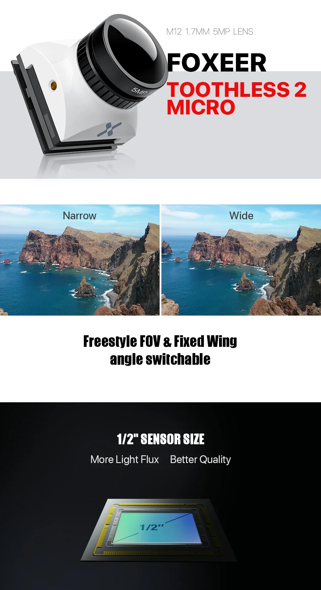 FOXEER Micro Toothless 2 FOV S - Analog Fpv Camera recension och pris