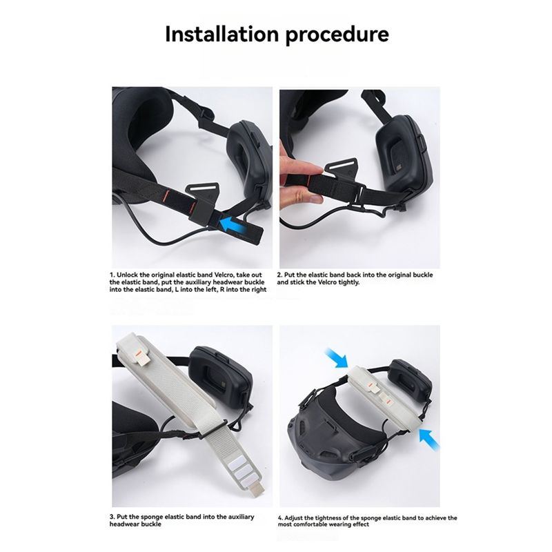Y44A Auxiliary Headband for DJ - Drone Goggles Dji recension och pris