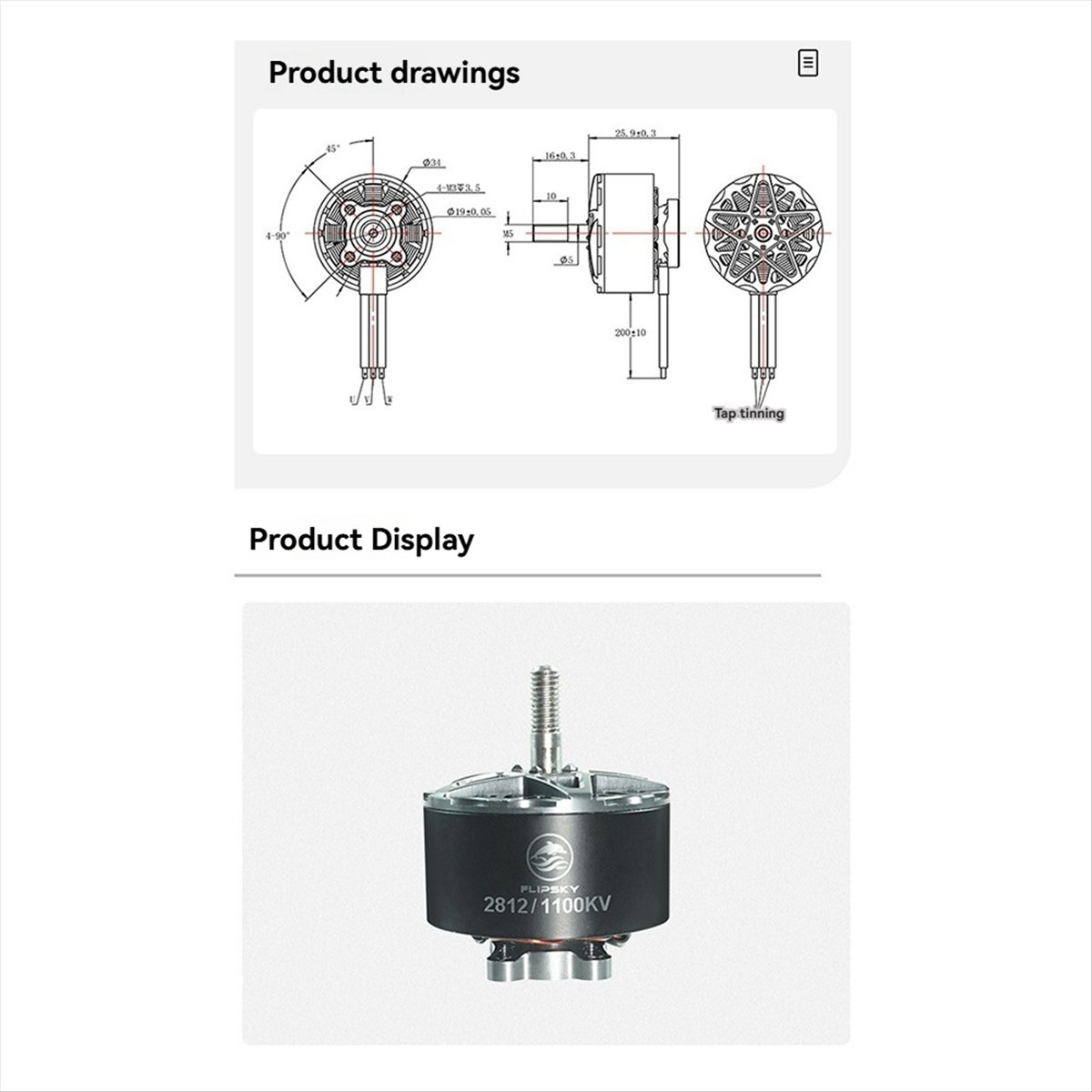 【Motor Parts】 2812 1100KV Brus - Rc Drone recension och pris